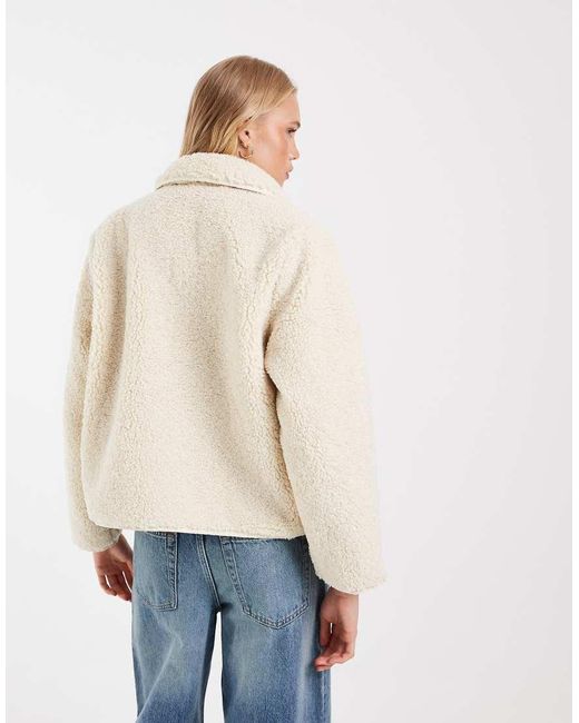 Giacca Borg Bianca di Levi's in Natural