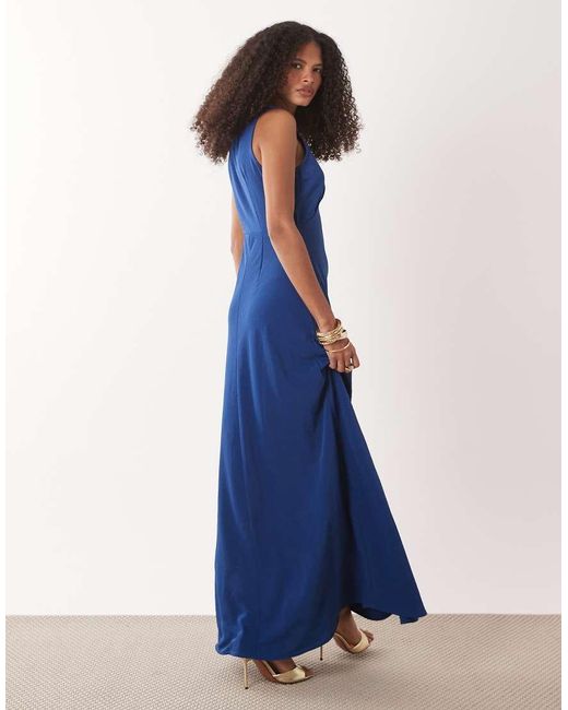 Jdy Blue V-neck Maxi Dress