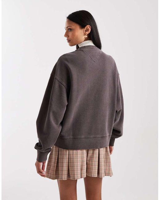 Tommy Hilfiger Brown Faded Boxy Sweatshirt