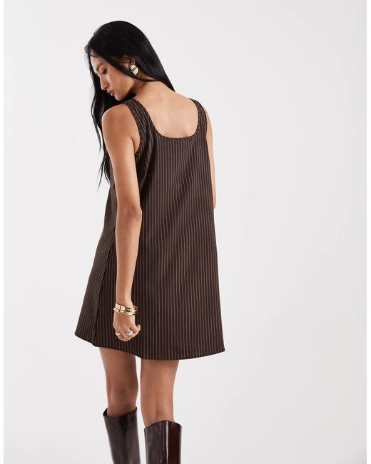 Pieces Brown Tailored Mini Dress