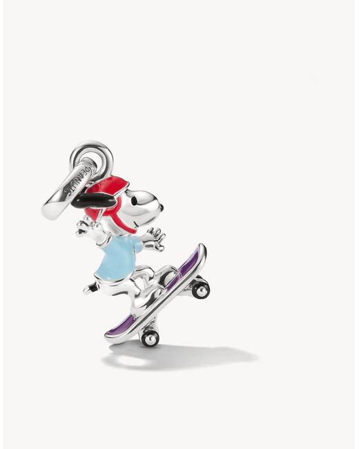Thomas Sabo White Peanutstm Snoopy Charm On Skateboard Connect