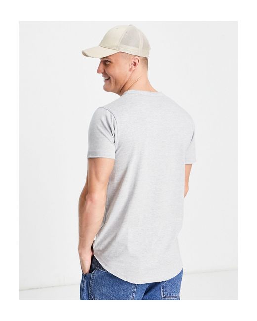 Le Breve – longline-t-shirt mit abgerundetem saum in Weiß für Herren | Lyst  AT