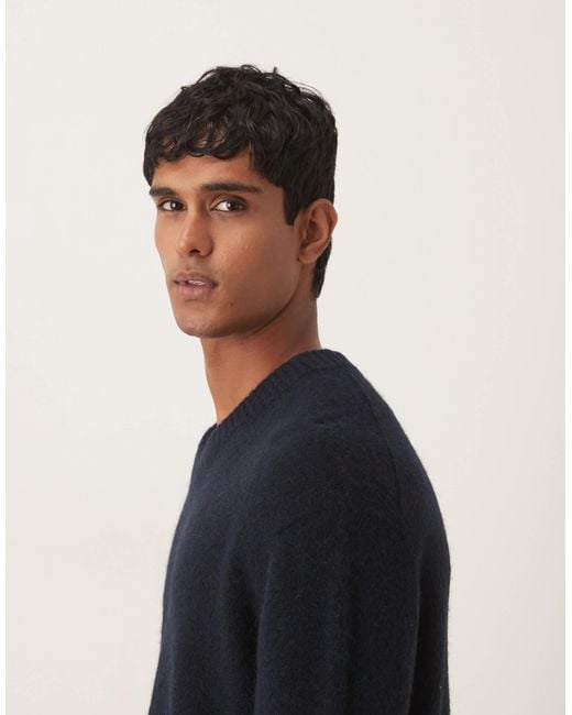 ARKET Blue Alpaca Wool Blend V-neck Jumper for men
