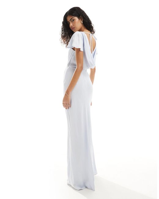 Maids To Measure White Bridesmaid Cowl Back Maxi Dress