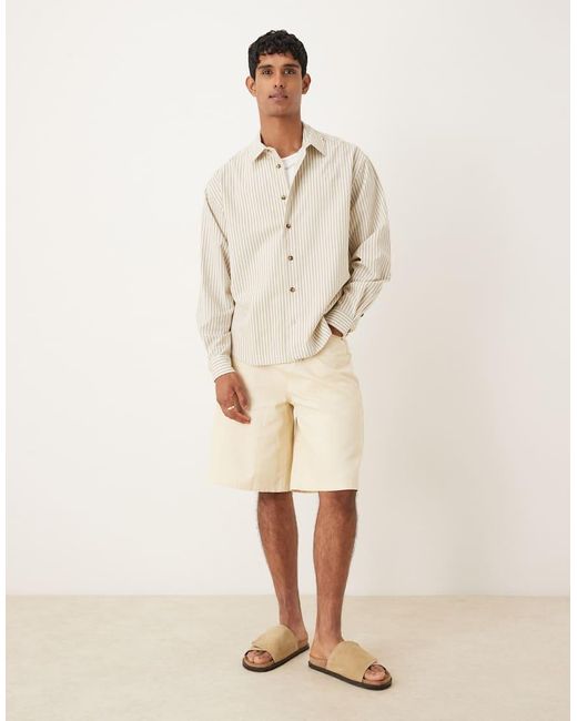 Camisa A Rayas Extragrande De -Azul ASOS de hombre de color Natural