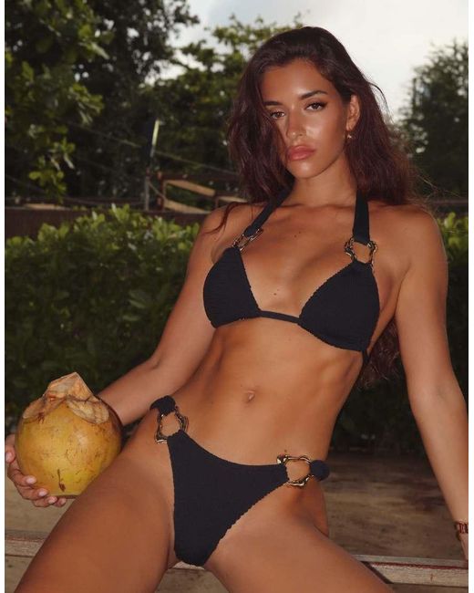 Moda Minx Brown Canaria Scrunch Fixed Bikini Bottoms