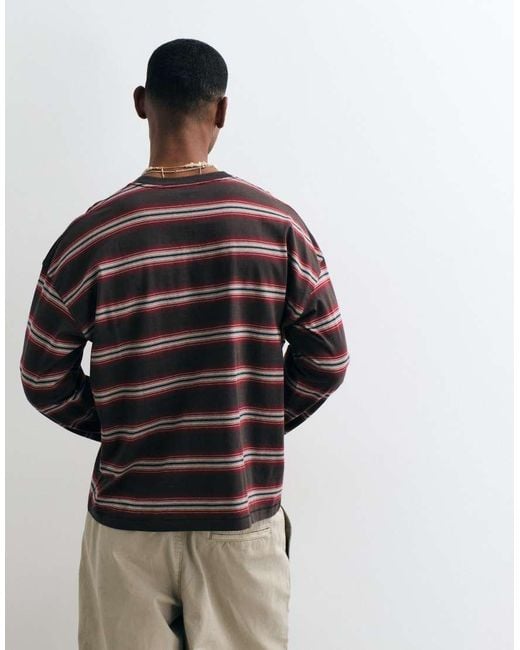 Weekday Red Oversized Long Sleeve T-Shirt for men