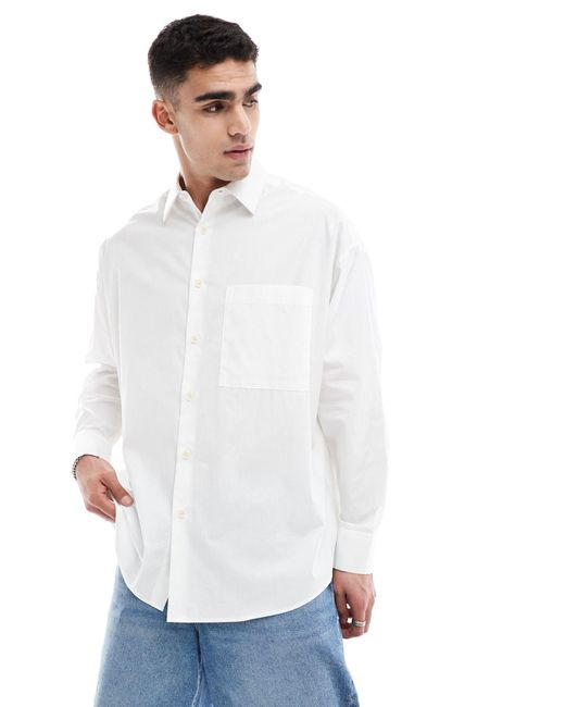 ASOS White Extreme Oversized Smart Shirt for men