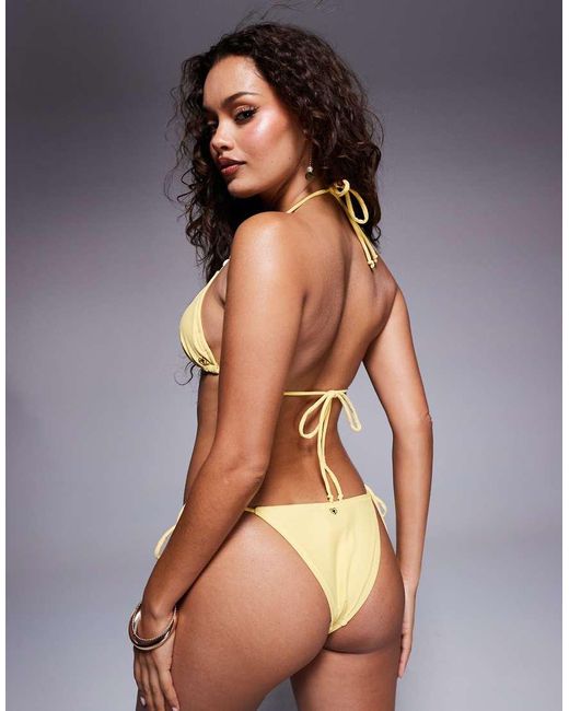Top Bikini A Triangolo Con Perline di Candypants in Gray