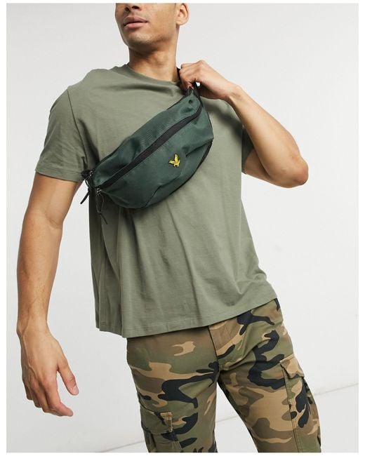 Lyle & Scott Green Croshort Sleeve Body Sling Bag for men