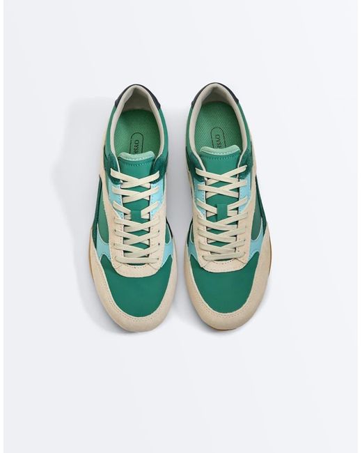 Oysho Green Retro-style Trainers