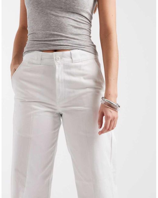 Dickies White 247 Loose Work Trousers