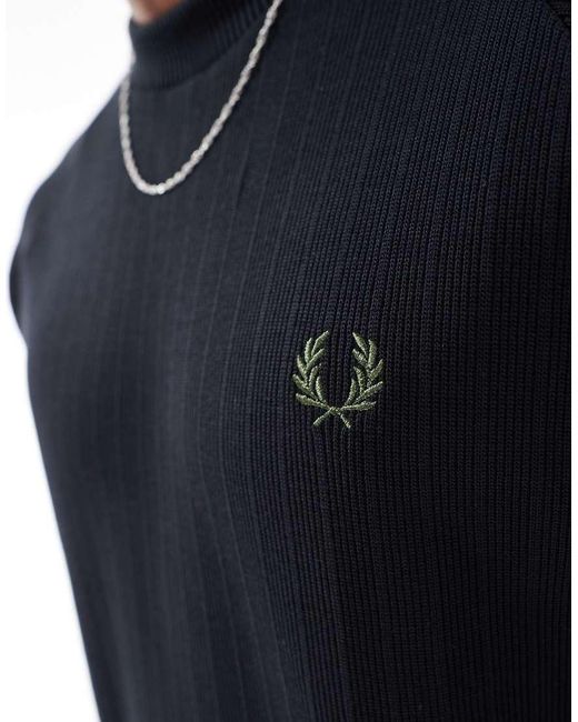 Fred Perry Blue Oversized T-shirt for men