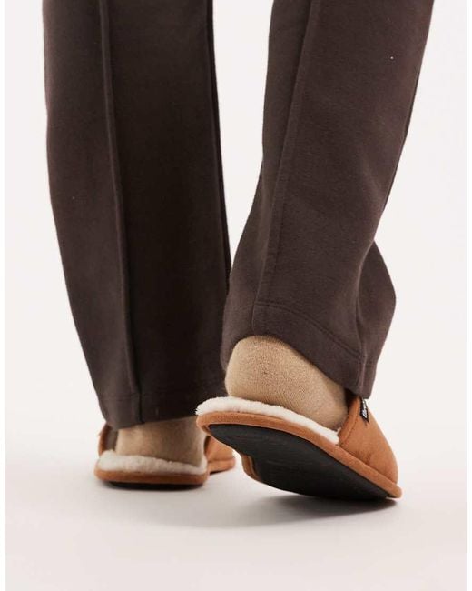 Threadbare Brown Slip On Slippers for men