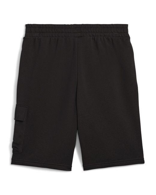 PUMA Black Essentials No. 1 Logo Cargo 10" Shorts for men