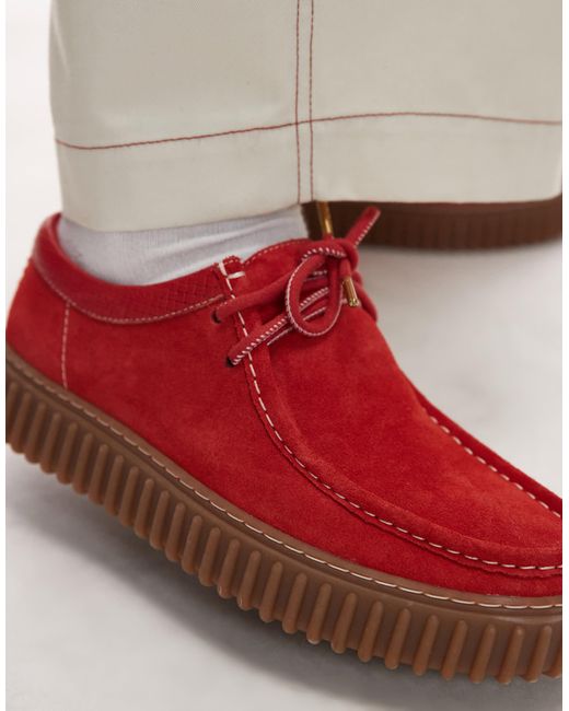 Torhill lo - chaussures en daim Clarks pour homme en coloris Red