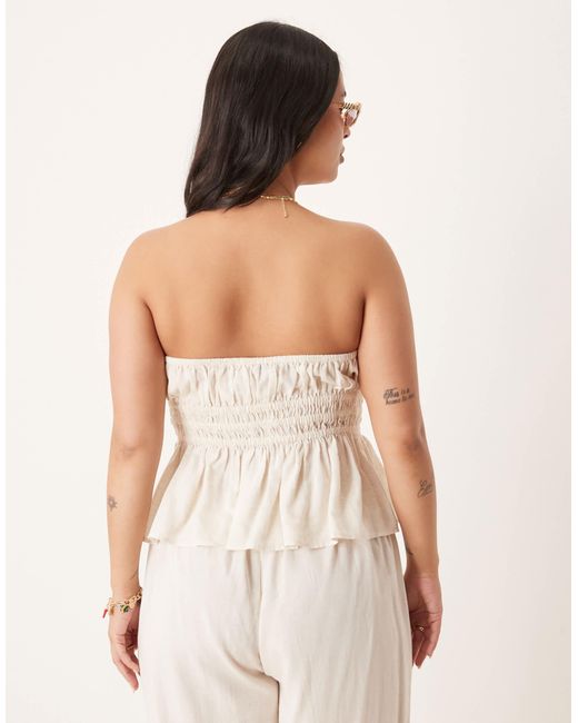 Asos design curve - belle - top ASOS en coloris Natural