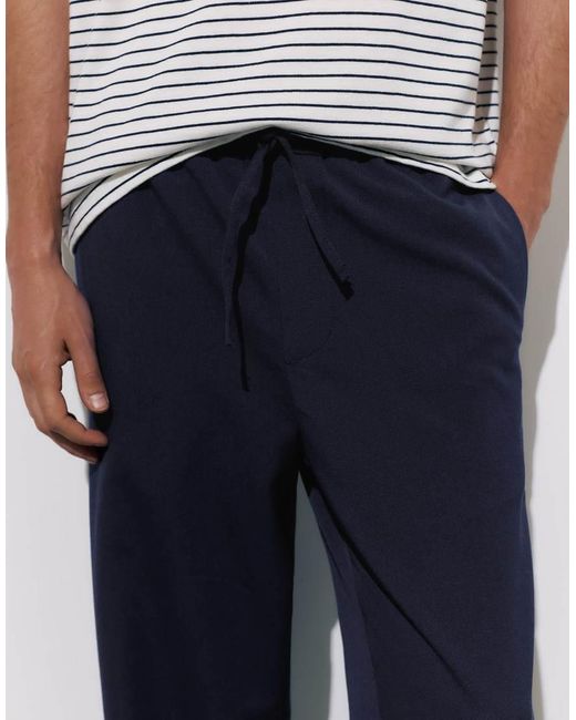 Pull&Bear Gray Tailored Fit joggers for men