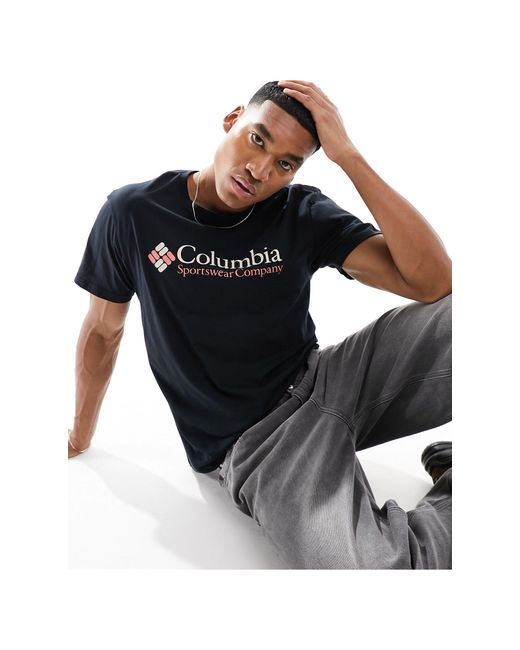 Csc - t-shirt basique avec logo Columbia pour homme en coloris Black