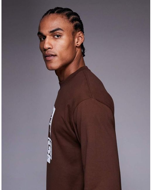 Xlarge Brown Og Long Sleeve Graphic Logo T-shirt for men