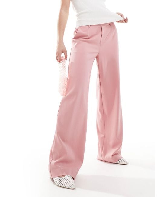 Object Pink Tailored Wide Leg Trousers