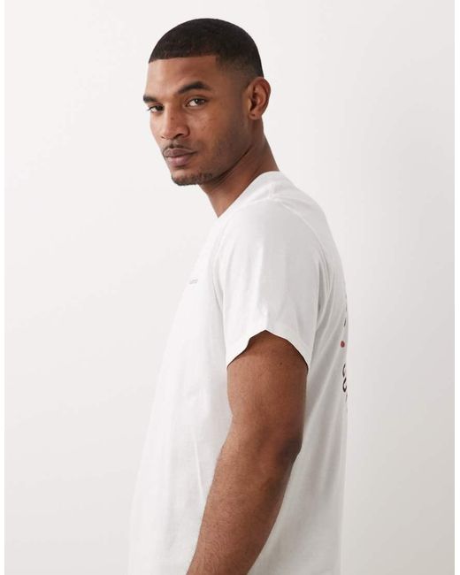 Columbia White Csc Outdoor Back Graphic T-shirt for men
