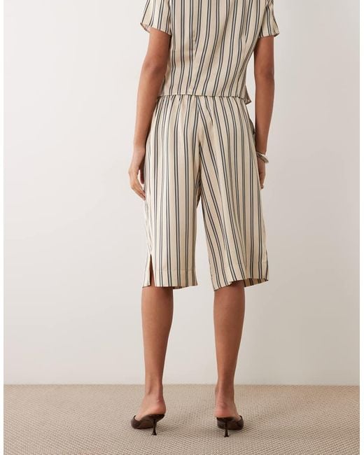 ASOS Natural Pull On Satin Bermuda