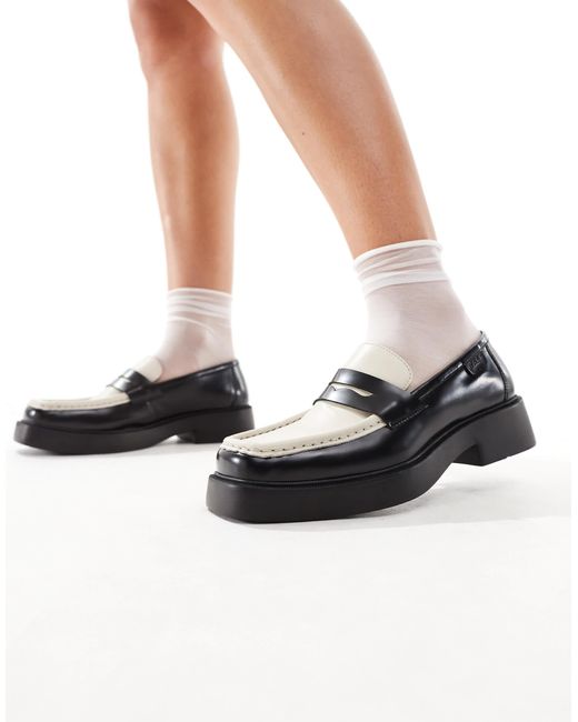 Walk London Black Taylor Saddle Loafer