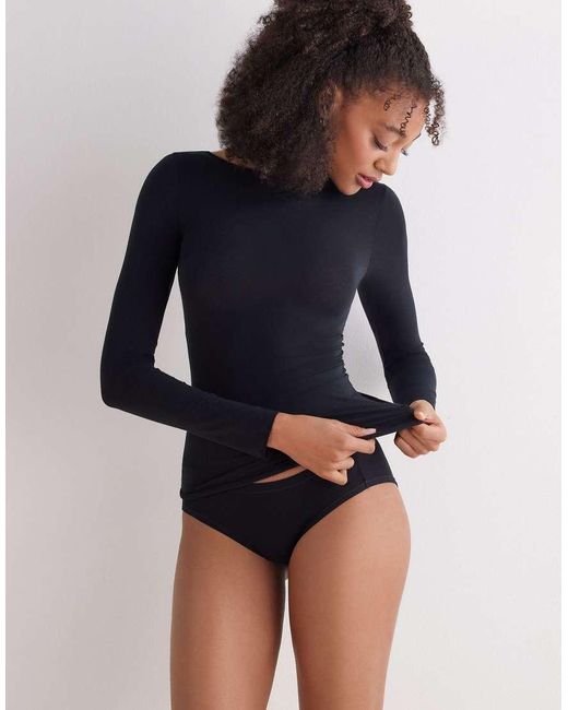 Intimissimi Blue Boat-Neck Ultralight Cotton Top