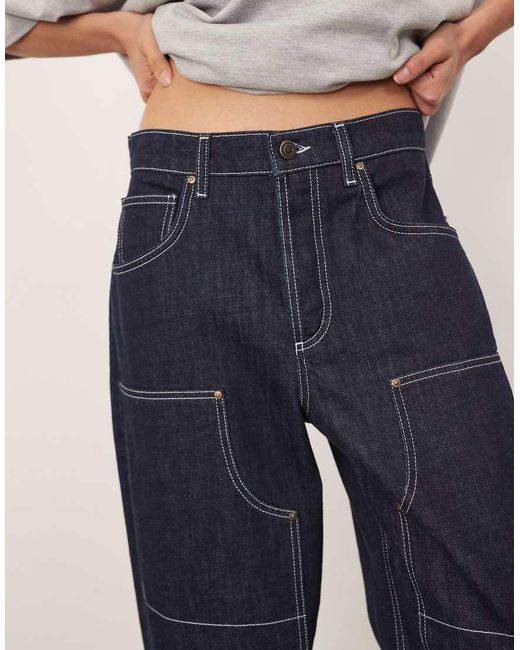 ARRANGE Blue Ezra Denim Low Rise Slouchy Carpenter Jean