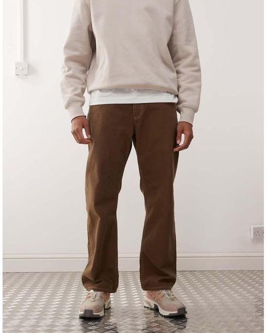 RVCA Natural Dayshift 5 Pocket Canvas Trousers for men