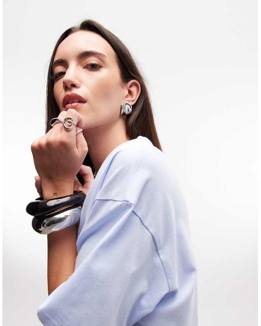 Monki White Oversized Boxy T-Shirt