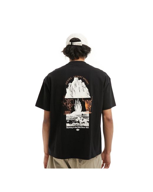Camiseta negra con estampado en la espalda pearisburg Dickies de hombre de color Black