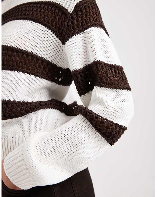 Mango White Teen Lightweight Knitted Top
