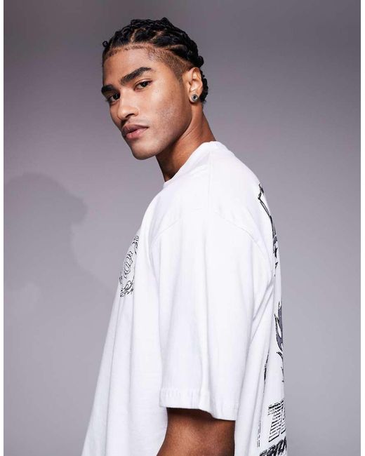 Courtside White Oversized T-shirt for men