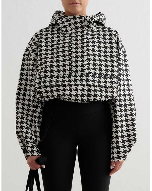 Aim'n Multicolor Pepita Cropped Waterproof Anorak