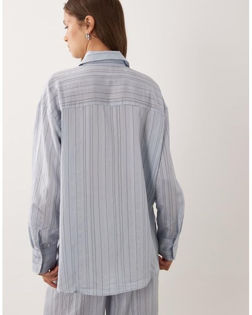 Mango Gray Nomol Oversized Shirt Co-Ord
