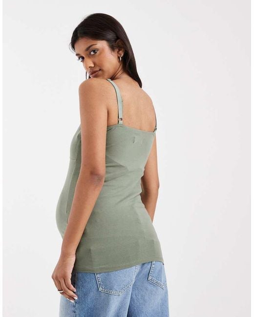 Mama.licious Green Mamalicious Maternity 2 Function Nursing Singlet 2 Pack