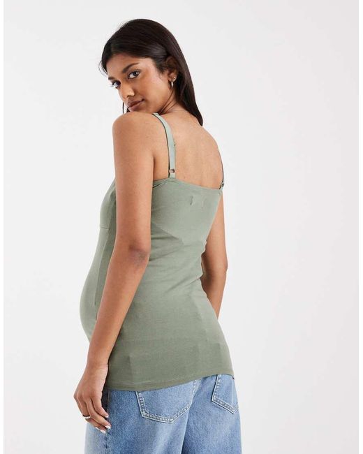 Mama.licious Green Mamalicious Maternity 2 Function Nursing Singlet 2 Pack