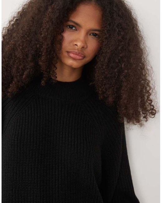 Threadbare Black High Neck Sweater