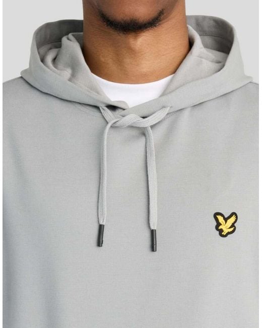 Lyle & Scott Gray Mid Layers Fly Fleece Hoodie for men