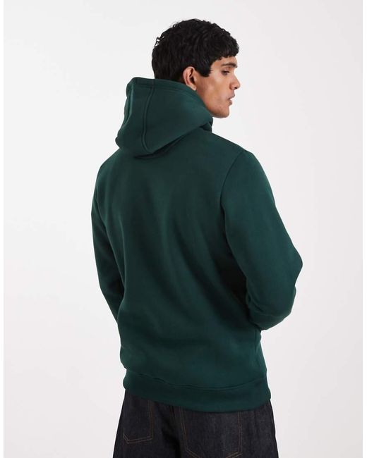 Brave Soul Green Hoodie With Contrast Drawcords for men