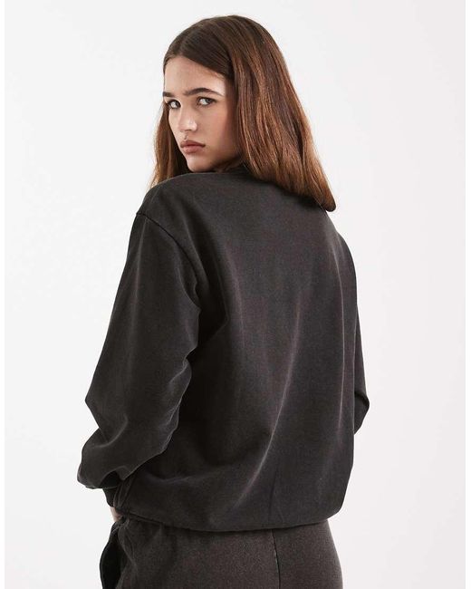 Pieces Black Oversized Sweatshirt