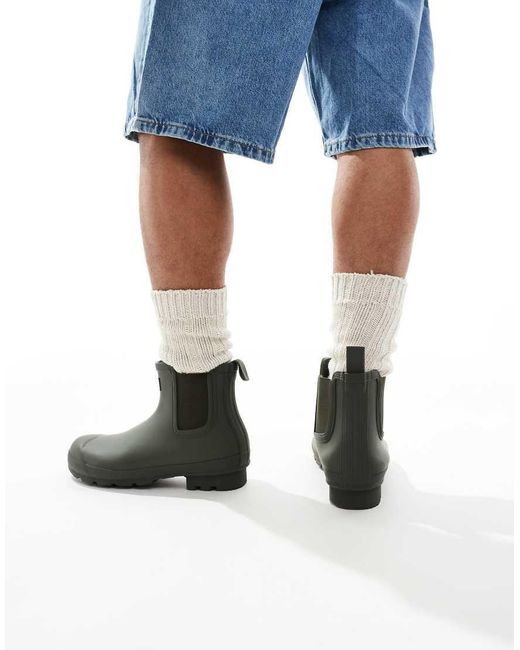 Hunter Black Original Chelsea Wellington Boots for men