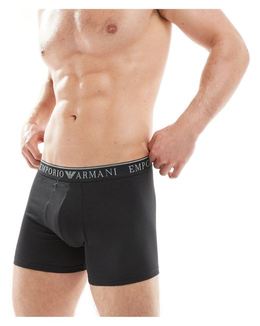 Emporio Armani Black Bodywear 2 Pack Boxers for men