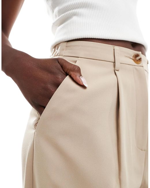 Miss Selfridge Natural Tailored Wide Leg Trouser