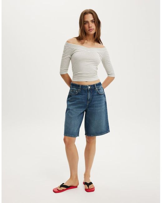 Cotton On Blue Baggy Denim Short