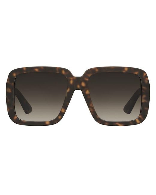Moschino Black Bold Oversized Sunglasses With Shaded Lenses