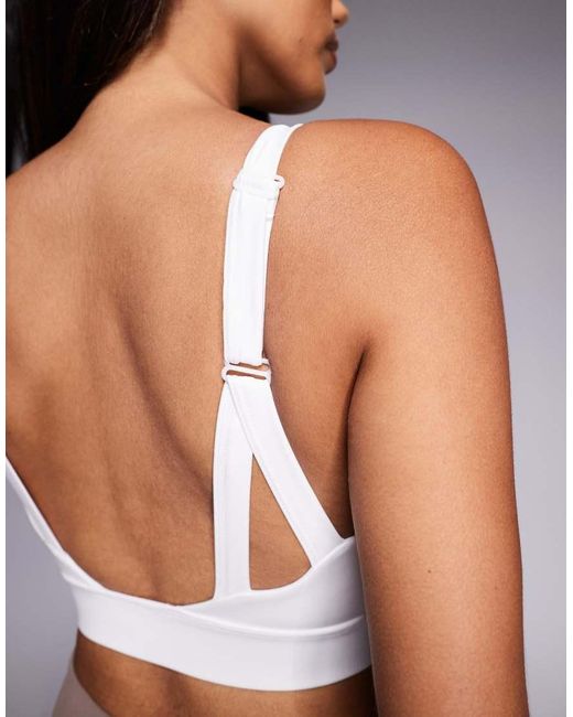 4505 Gray Fuller Bust Icon Active Medium Support Sports Bra With Removable Padding And Adjustable Straps