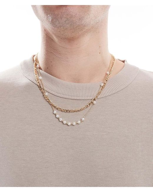 Confezione Da 2 Collane di ASOS in Natural da Uomo